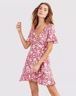 Bnwt Tigerlily Ladies Camali Wrap Dress (rose) Size 6 (xs) Rrp $179.99 • $25