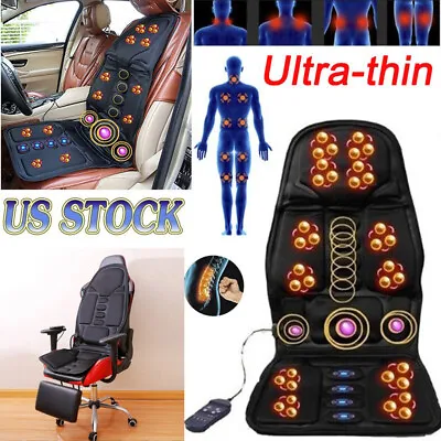 8 Mode Massage Seat Cushion With Heated Back Neck Massager Chair For Car Home US • $37.99