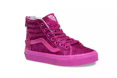 VANS - Size US8.5 Toddler Girl's Pink Glitter 'Shimmer' SK8-HI ZIP • $29.95