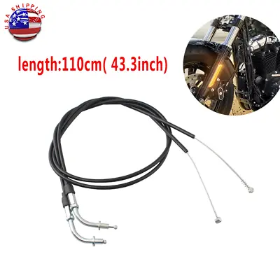 110CM 43'' Motorcycle Throttle Cable Line Wire For Harley Sportster XL 1200 883 • $15.89
