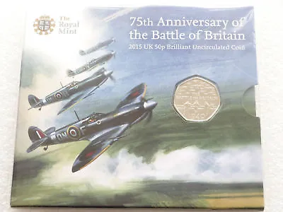 2015 Royal Mint Battle Of Britain 50p Fifty Pence Coin Pack Sealed Uncirculated • £0.01