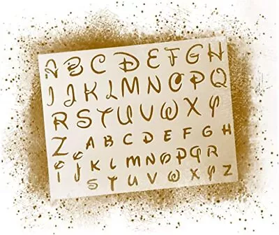 Custom Stencil Beautiful Vintage Font Alphabet Letters 1.2  Font 11  X 8.5  • $15.42