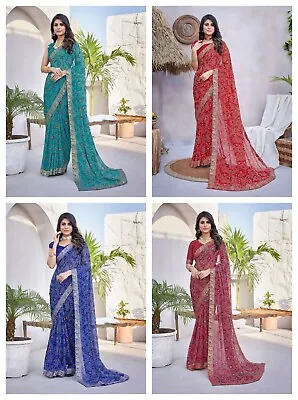 Ethnic Pakistani Bollywood Saree Sari Party Wear New Indian Designer Fancy Women • £17.63