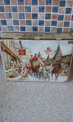 Mcvities George Inn York To London Horse Drawn Coach Vintage Empty Biscuit Tin • £1.99