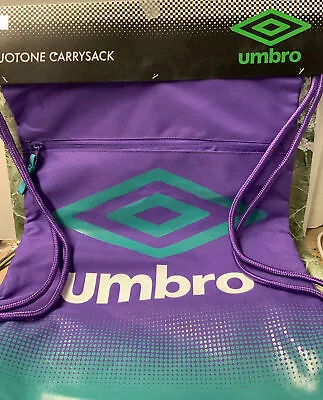 🎒 Umbro Duotone Carrysack (BACKPACK) 17”H X 13”W Purple👌🆕️ • £14.47