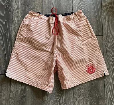 Tommy Hilfiger Men’s Shorts Size S Fit M Adjustable Striped “sailing Gear” • £18.99