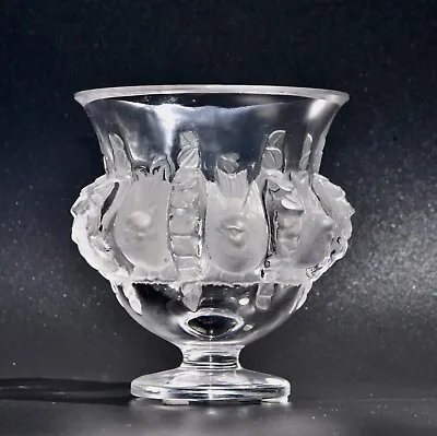 Vintage Lalique DAMPIERRE Vase - Satin Finish Birds • $399.99