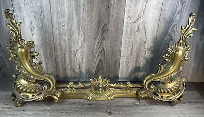 Antique 19th Century French Louis Xv Fireplace Fender Solid Brass • $495.95