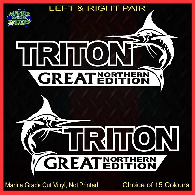 $12.90 • Buy TRITON 4x4 Stickers Accessories Ute Car MX Funny Decal GREAT NORTHERN 200mm PAIR