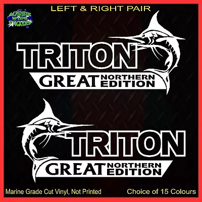 TRITON 4x4 Stickers Accessories Ute Car MX Funny Decal GREAT NORTHERN 200mm PAIR • $12.90