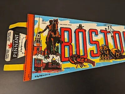 Vintage Boston Massachusetts Souvenir Pennant Approx. 27  • $19.99