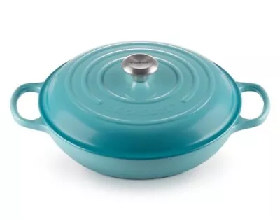 Le Creuset -  Cast Iron - Shallow Casserole  - 32cm - Teal - NEW • £180