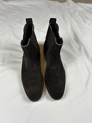 John Varvatos Usa Chocolate Brown Suede Chelsea Boots Size 11m • $99