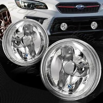 4  Round Chrome Housing Clear Lens Fog Driving Lights Kit + Switch Universal • $35.99