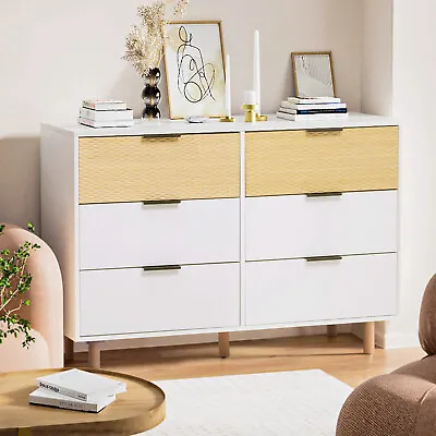 Wooden Sideboard Storage Cabinet Freestanding Kitchen Cupboard With Drawers • £75.95