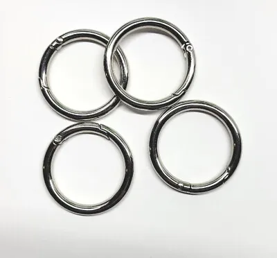 Miche Round Carabiner's Set Of 4 1.5  Round Silver Preowned For Demo Only • $12.99