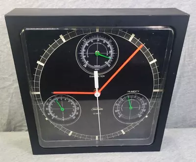 Vintage Sunbeam Plastic Body Wall Clock Barometer Weather Station P/R • $14.99