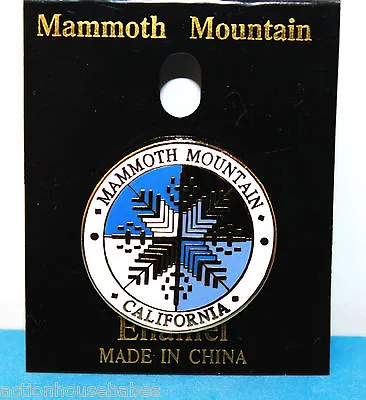 Mammoth Mountainski Pin Badge/skiing/skier - Blue/black Snowflake - California • $9.99