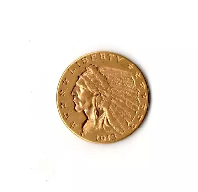 1913 - $2.50 Gold Indian Head Coin • $375