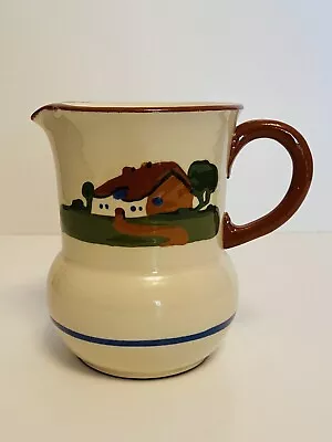 Vintage Dartmouth Pottery Devon Torquay Mottoware Pitcher  • $16