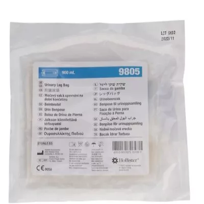 Hollister Urinary Leg Bag Anti-Reflux Valve 900 ML Capacity Vinyl 9805 1 Each • $13.50