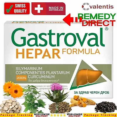 GASTROVAL HEPAR NATURAL FORMULA Liver Protection Regeneration Support 30 Caps • £19.18