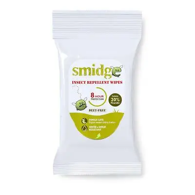 £8.49 • Buy Smidge That Midge Insect Repellent Deet Free 8 Hour Protection Wipes 15 Per Pack