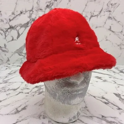 Men's Kangol Fuzzy Red Faux Fur Casual Hat • $125