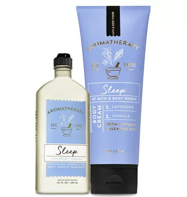 Bath & Body Works Aromatherapy Lavender + Vanilla Body Cream + Body Wash Duo Set • £33.70