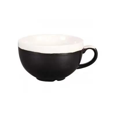 Churchill China Monochrome Cappuccino Cup Onyx Black 22.7cl 8oz (Box Of 12) • £76.06