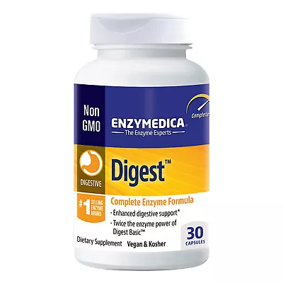 Enzymedica Digest 30 Capsules Digestive Aide Energy Support Vegan Kosher • $14.39