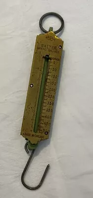 Vintage Salter Brass Spring Balance Hanging Scale - Made In England • $25