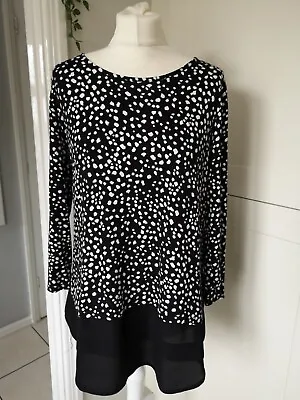 £5.99 • Buy TU - Ladies Size 16 Colourblock Spring Summer 3/4 Sleeved Top Excellent Conditio