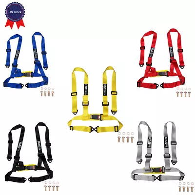 RASTP 2  4-Point Adjustable Racing Seat Belts Harness Safety Shoulder Straps • $26.79