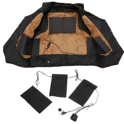 £7.13 • Buy Carbon Fiber Vest Jacket Heating Pads Warmer Thermal Clothes Winter Warmer Tool