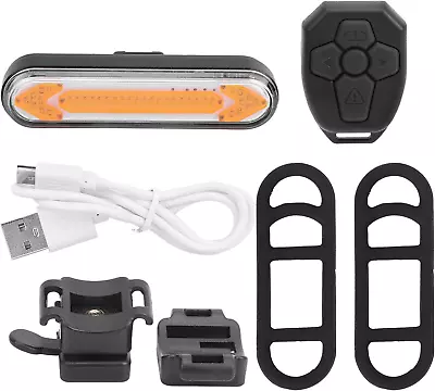Mountain Bike Turn Signal Tail Light USB Rechargeable Bicycle Remote Control Rea • $26.24