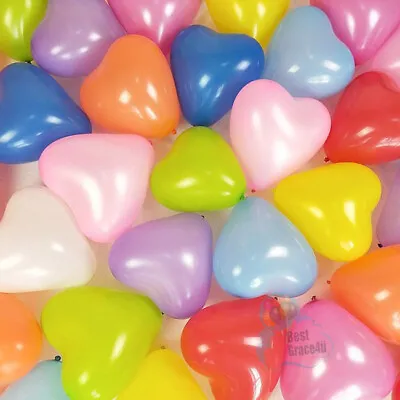 £1.85 • Buy 100 LOVE HEART SHAPE BALLOONS Wedding Party Romantic Baloon Birthday Decoration