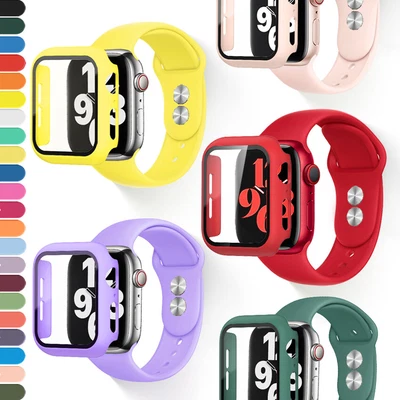 $8.24 • Buy For Apple IWatch 8 7 6 5 4 3 SE Watch Band Strap + Case Cover Screen Protector