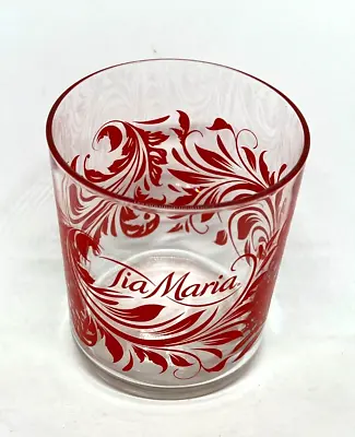 Vintage TIA MARIA Low Ball Tumbler Glass With Red Leaf Design - VERY RARE • $15