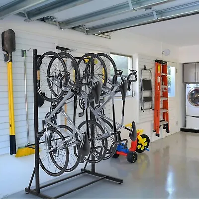 Bike Rack Bicycle Storage Rack Organizer Fr Garage Floor Stand Adjustable Height • $211.99