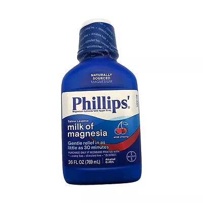 Phillips Milk Of Magnesia Liquid Wild Cherry Flavor 26 Oz Exp 01/2026 • $15.88