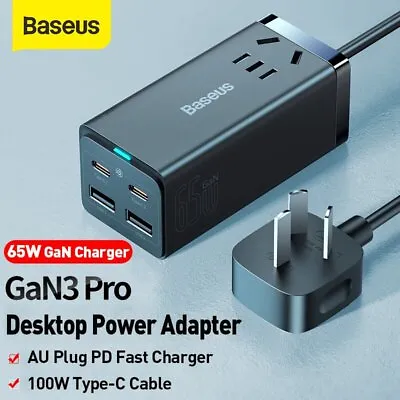 $90.19 • Buy Baseus GaN 100W Desktop Charger Quick Charge PD Type C USB Desktop Power Adapter