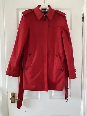 Aquascutum London Mac Mackintosh Red Size 40 Uk Size 12 • £40