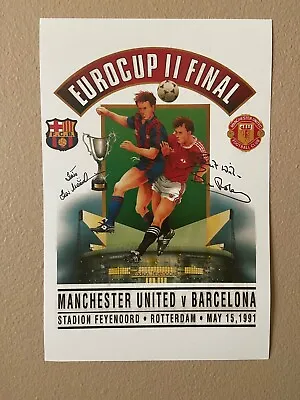 Manchester United Signed Poster 1991 Cup Winners Cup Final • $75