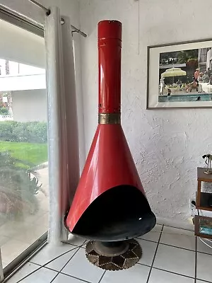 Vintage Mid Century Modern Preway Malm Cone Fireplace - RED • $1600