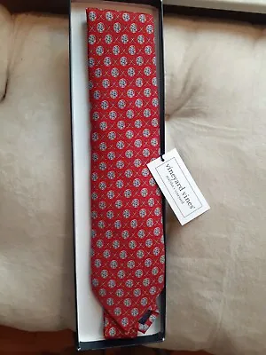 Vineyard Vines Men's Neck Tie Red W/NGS & Golf Clubs 3.5  • $10