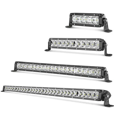 Ultra Slim 6/10/20/30  Inch LED Work Light Bar Single Row Combo Offroad Driving • $17.95