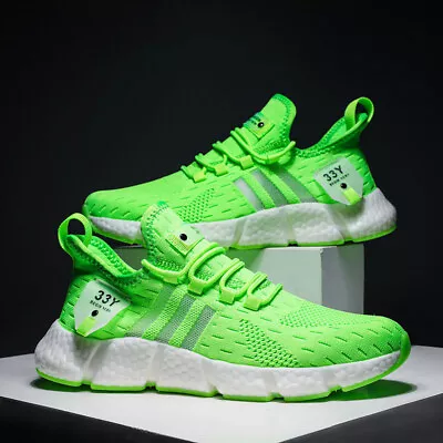 Mens Womens Gym Trainers Casual Sports Athletic Running Shoes Sneakers Size 3-10 • £15.79