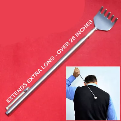 Extra Long Telescoping / Telescopic Metal Back Scratcher With Pen Clip (2 Pack) • $8.99