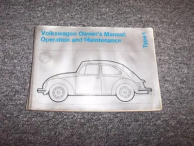 1972 Volkswagen Beetle Original Owner Owner's Operator User Guide Manual 1.2L • $209.30